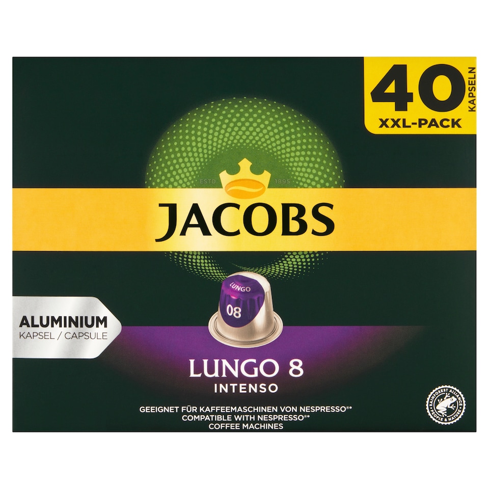 obrázok 1 z Jacobs Lungo 8 Intenso káva pražená mletá v kapsuliach 40 ks 208 g