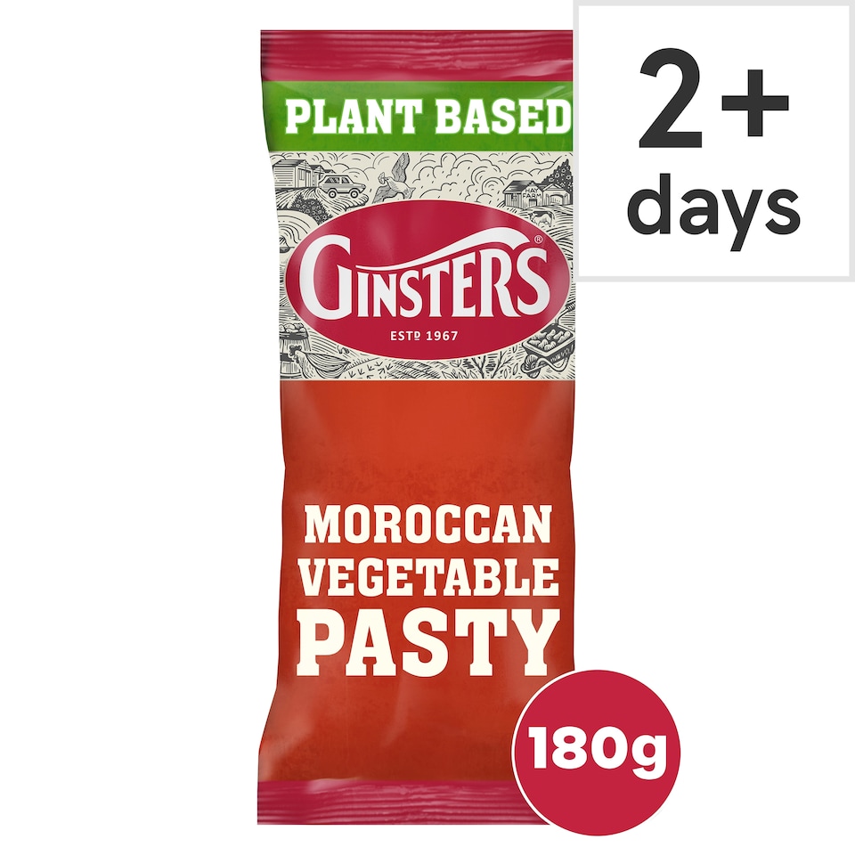 image 1 of Ginsters Vegan Moroccan Vegetable Pasty 180G