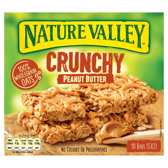 Nature Valley Crunchy Granola Peanut Butter Bars Tesco Groceries