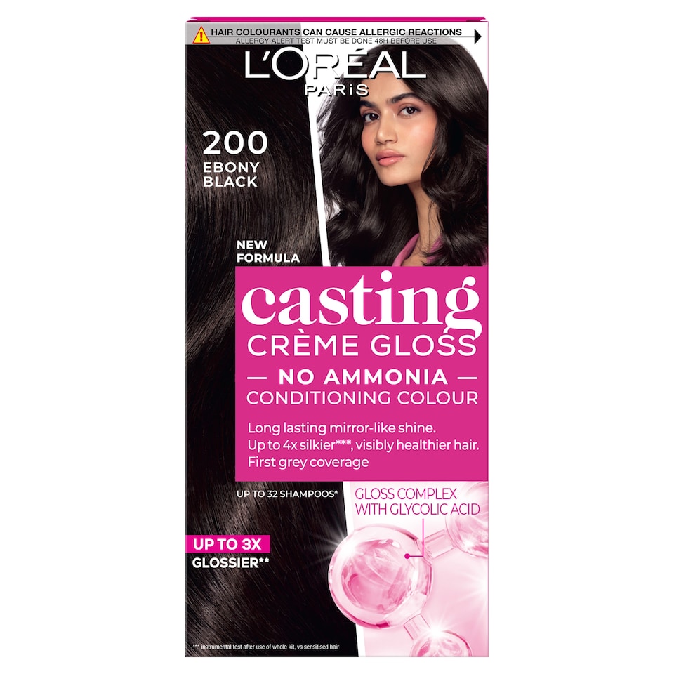 image 1 of L'Oreal Paris Casting Creme Gloss 200 Ebony Black Semi-Permanent Hair Dye