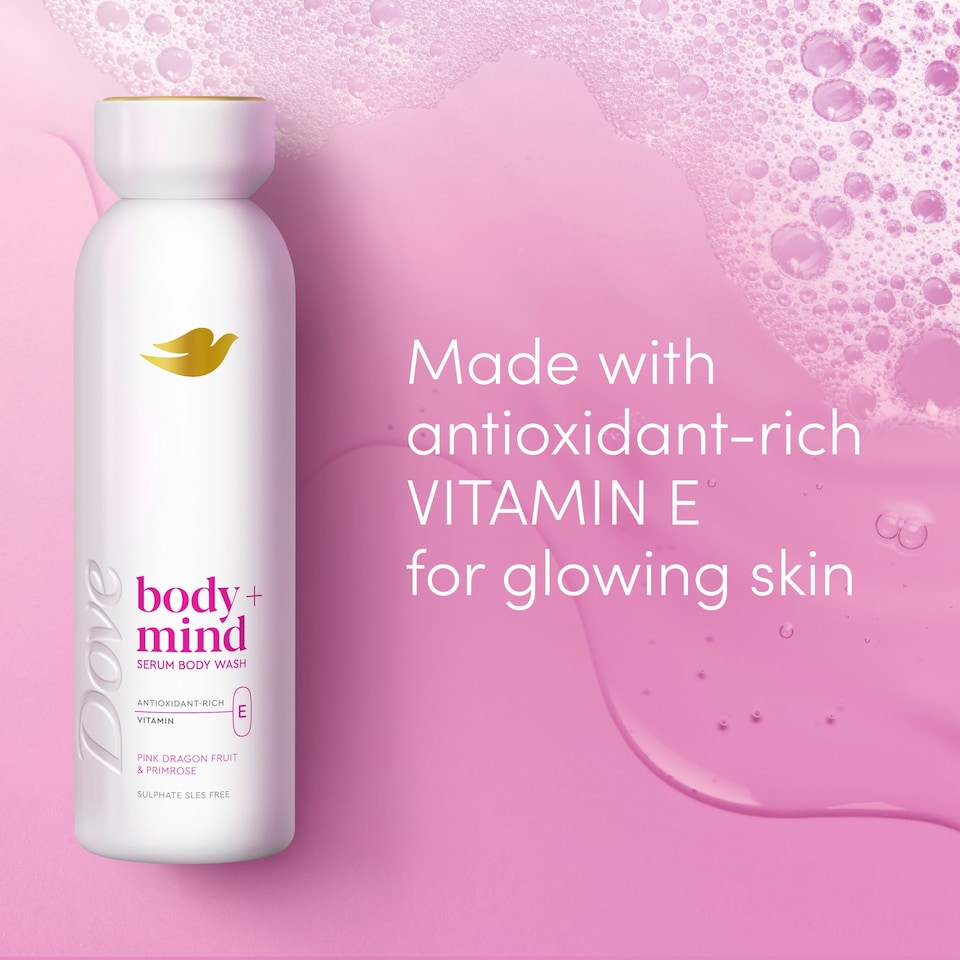 image 1 of Dove Body + Mind Dragonfruit & Primrose Bodywash Serum 350ml