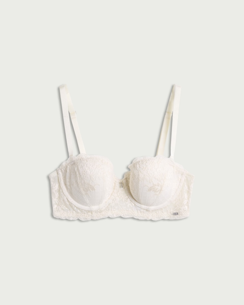 image 1 of F&F Lace Multiway Wired Bra in Cream