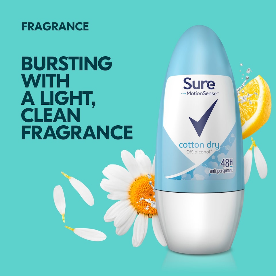 image 1 of Sure Cotton Dry Roll-On Antiperspirant Deodorant 50ml