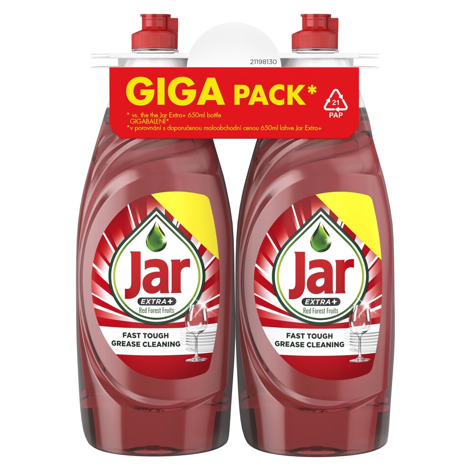 image 1 of Jar Extra+ Red Forrest Fruits Washing Up. Jar´s #1 Formula for Fast Tough Grease Cleaning 1.3ml
