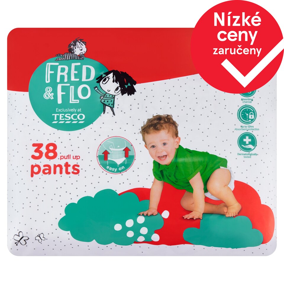 Obrázek 1 pro produkt Fred & Flo Plenkové kalhotky 5 Junior 11-18 kg 38 ks