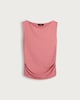 image 4 of F&F Polyamide Cowl Neck Ruched Sleeveless Top in Rose