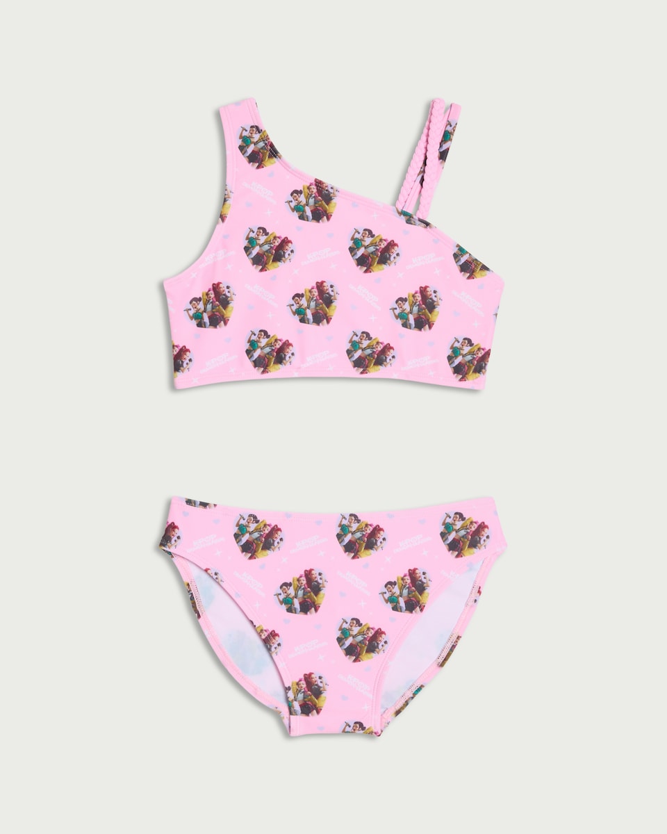 image 1 of K-Pop Demon Hunters 2-Piece Printed Bikini Set in Pink