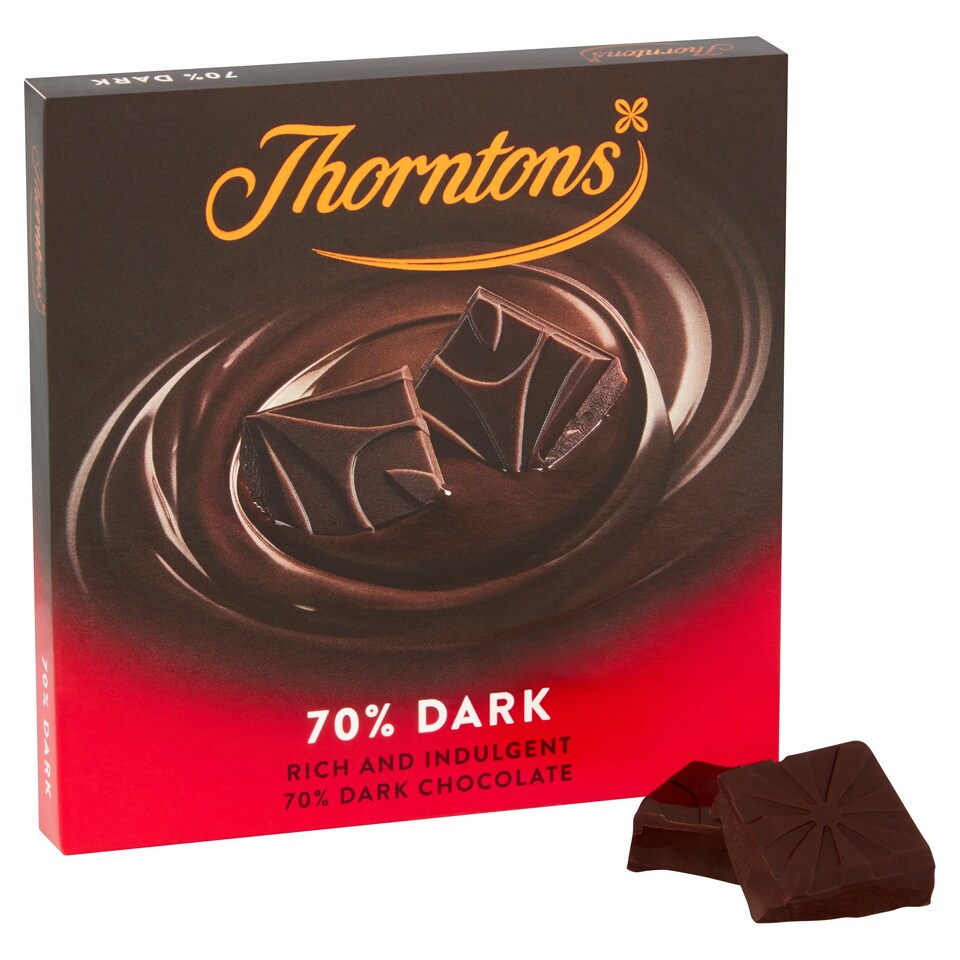 image 1 of Thorntons 70% Dark Chocolate Block 90G