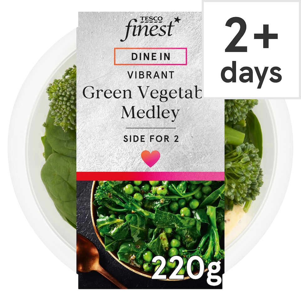 image 1 of Tesco Finest Dine In Green Vegetable Medley 220g