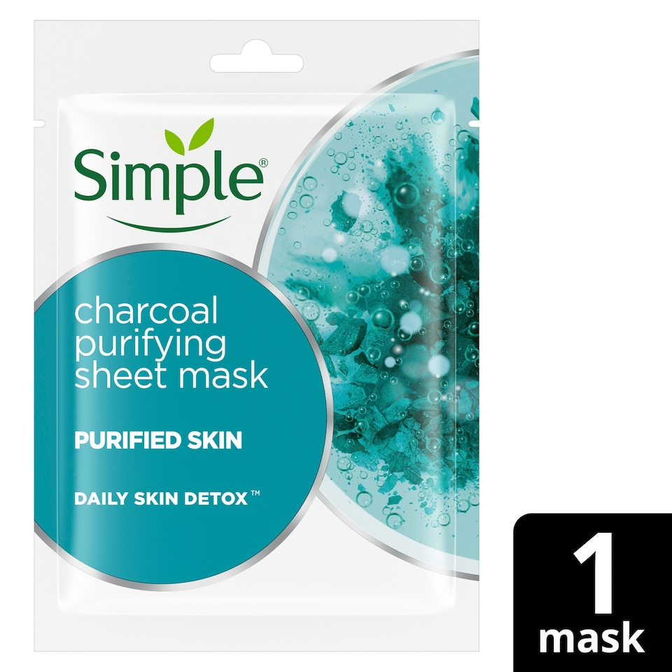 image 1 of Simple Daily Detox Purifying Charcoal Mask 21Ml