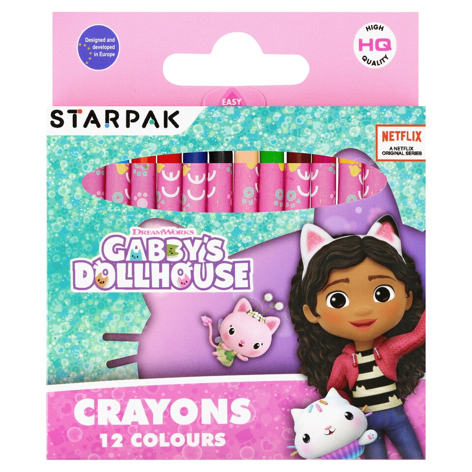 Dreamworks Gabby's Dollhouse Crayons 12 pcs