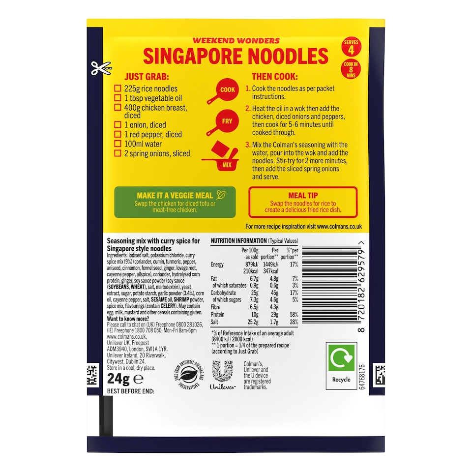 image 1 of Colman's Singapore Noodles Mix 24G