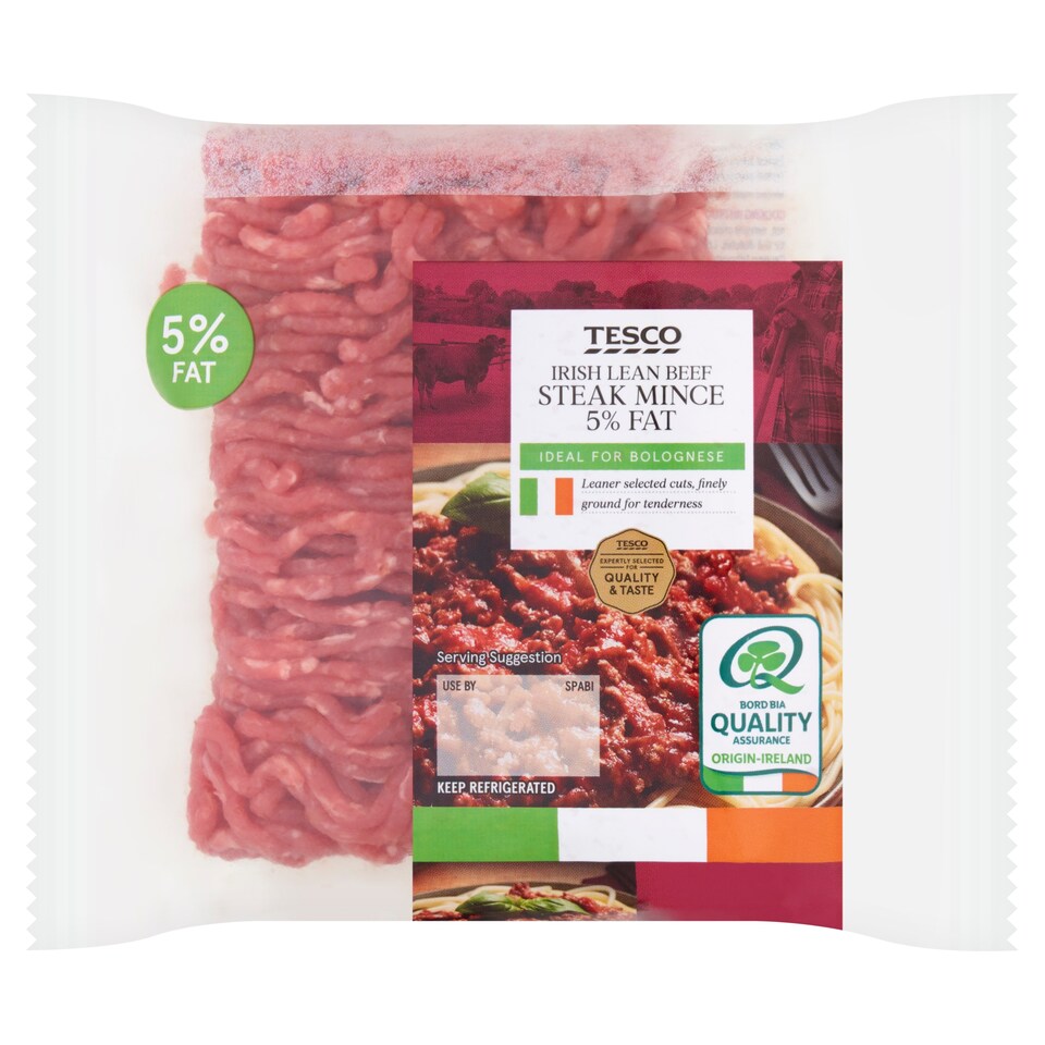 Tesco Irish Lean Beef Steak Mince 5% Fat 250g