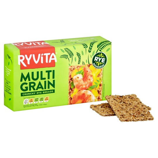 Ryvita Multigrain Rye Bread 250G Tesco Groceries