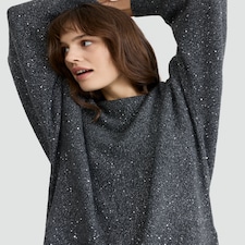 F&F Batwing Sleeved Metallic Jumper in Grey