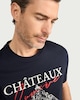 image 2 of F&F Pure Cotton Slogan T-Shirt in Navy