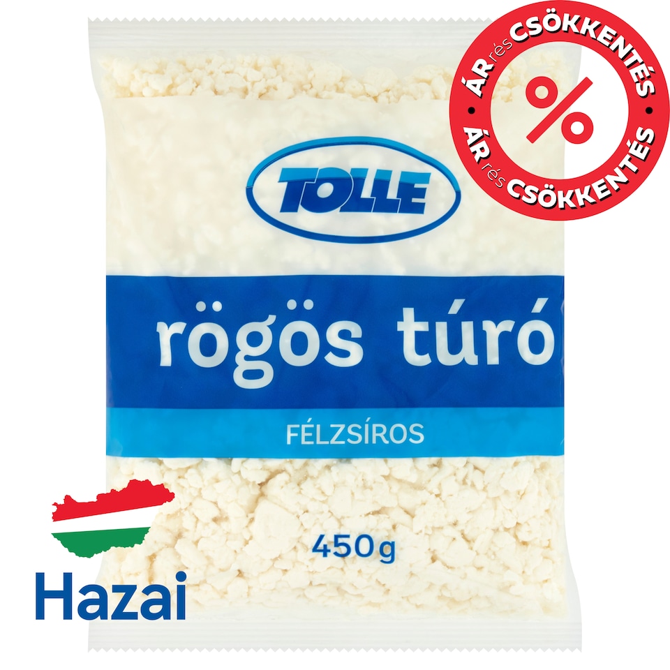Tolle félzsíros rögös túró 450 g  1. kép