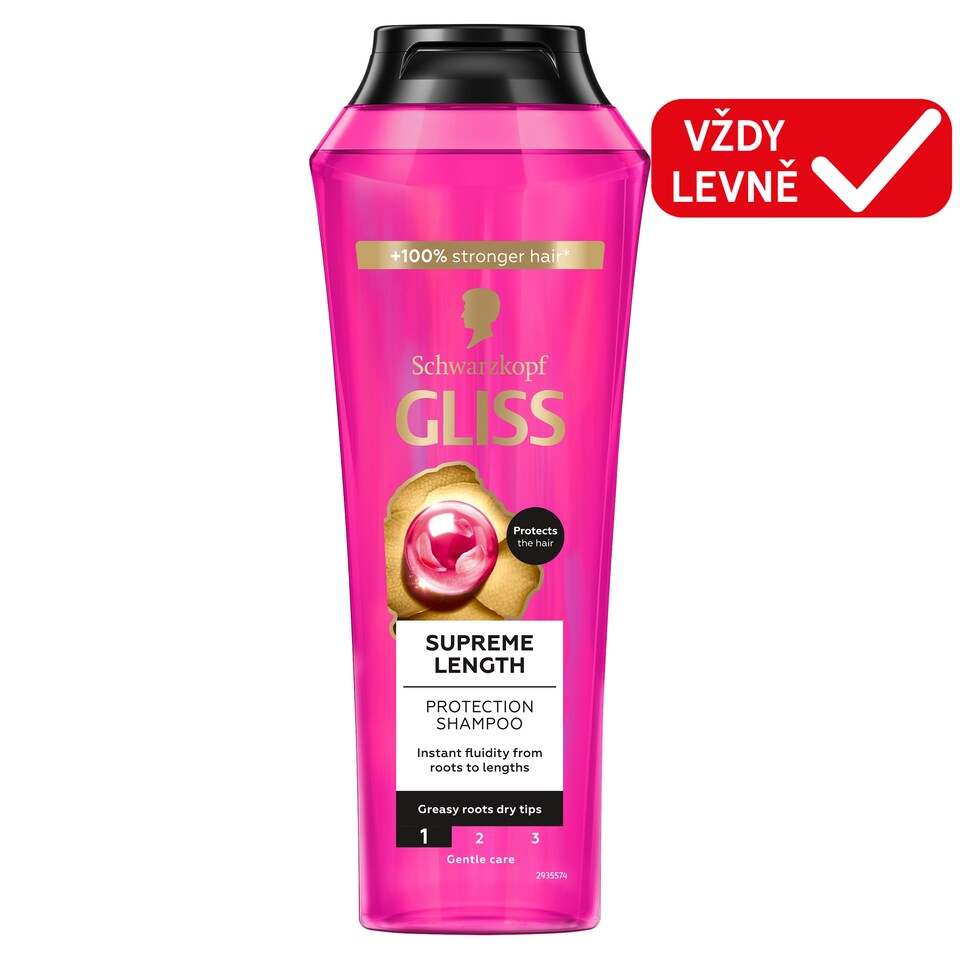 image 1 of Schwarzkopf Gliss Supreme Length Protection Shampoo 250ml
