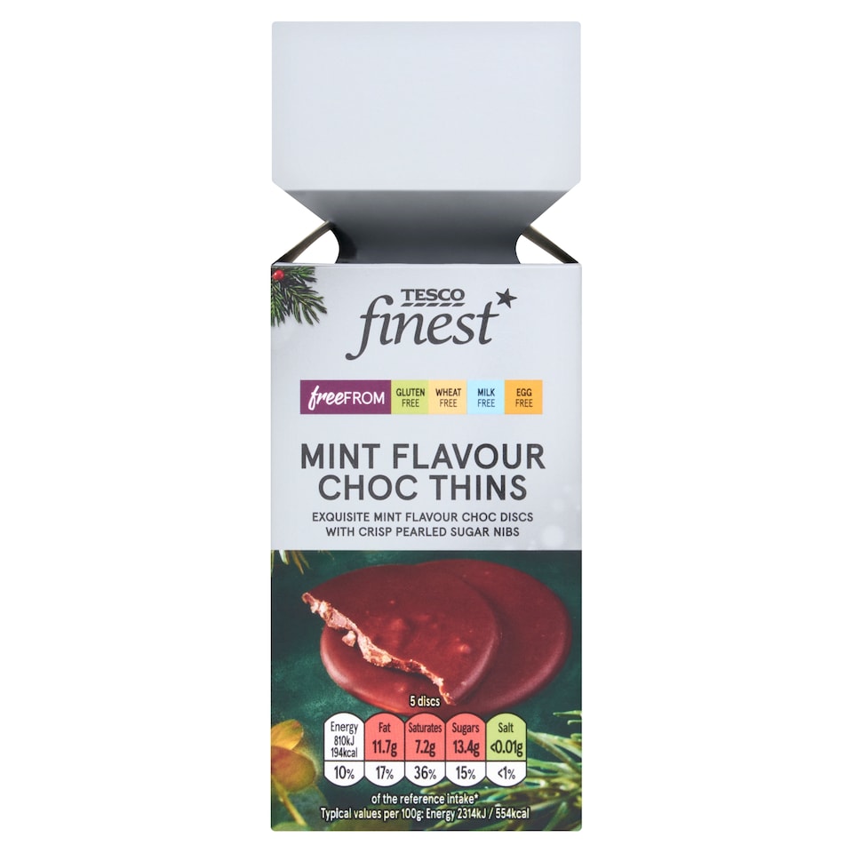 Tesco Finest Free From Chocolate Thins 105g