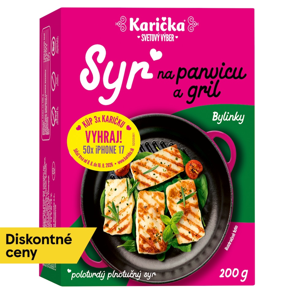 Karička Syr na panvicu a gril typu Halloumi Bylinky 200 g
