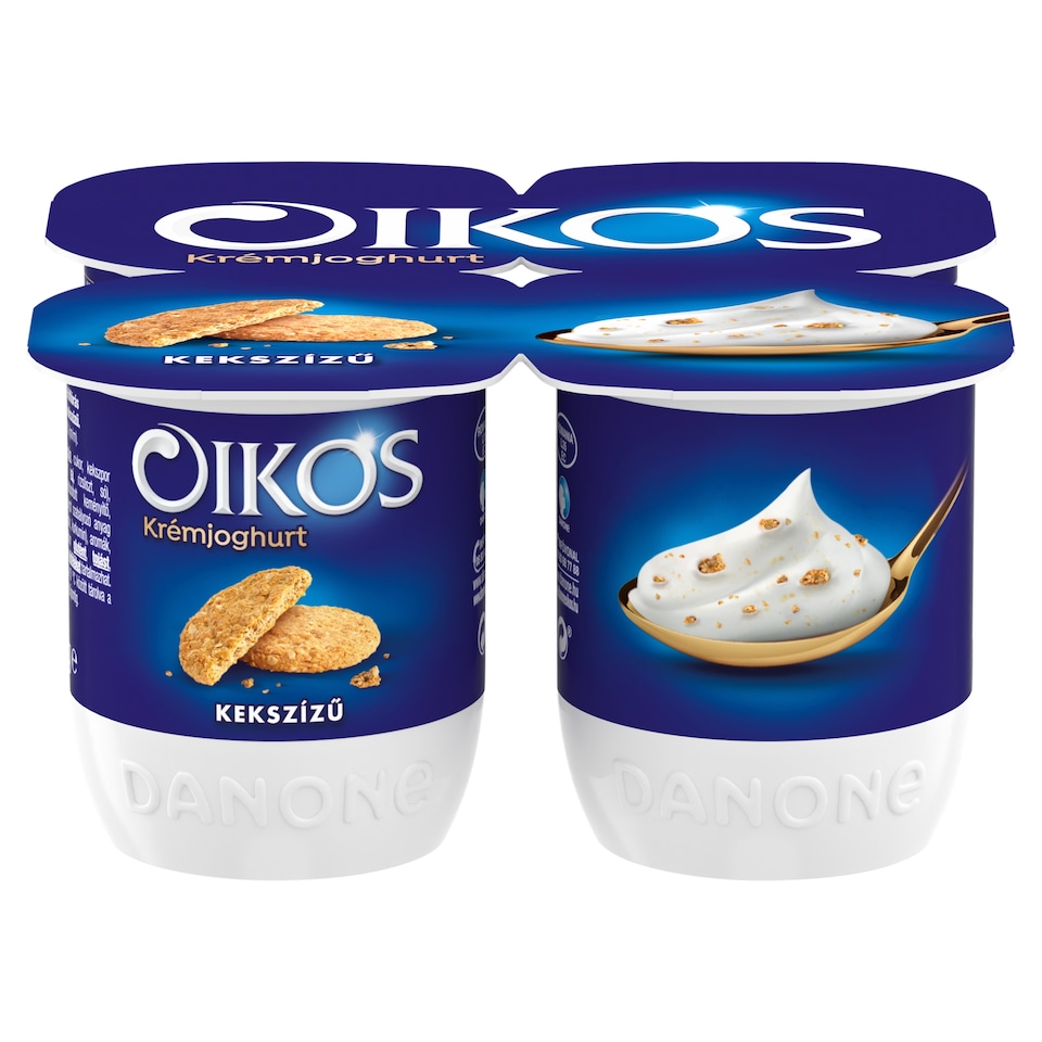 Danone Oikos Biscuit Flavoured Cream Yoghurt with Live Cultures 4 x 125 g