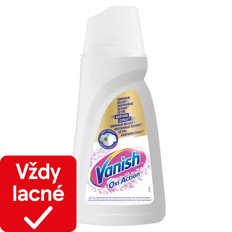Vanish Oxi Action na bielenie odstránenie škvŕn 1 l
