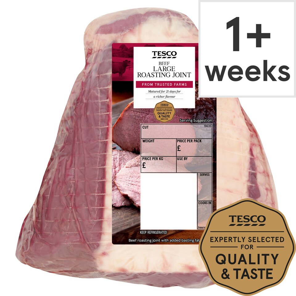 Tesco Large Beef Roasting Joint With Basting Fat Tesco Groceries