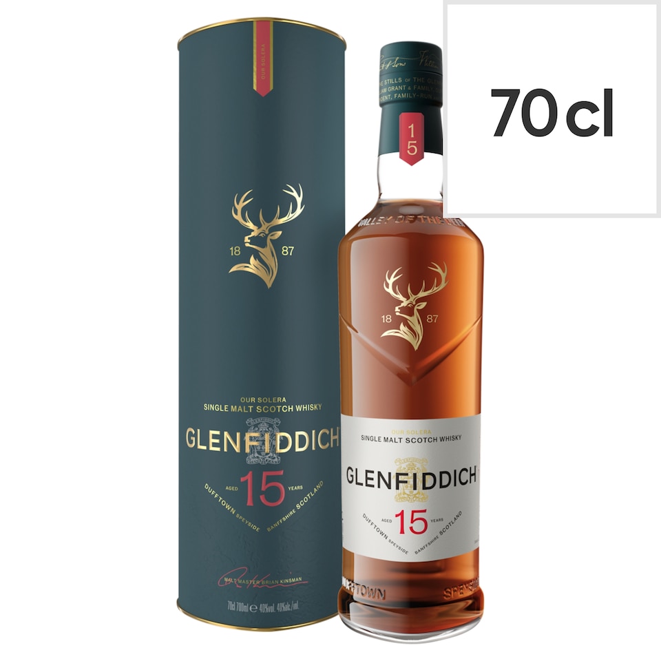 Glenfiddich 15 Year Old Single Malt Scotch Whisky 70cl