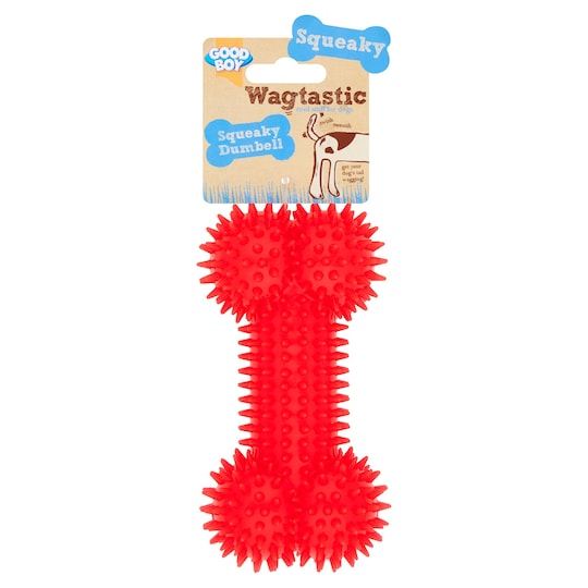 Good Boy Wagtastic Squeaky Dumbell Tesco Groceries