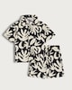 image 5 of F&F Boys Tropical Leaf Print Shirt and Short Set in Multi Black White