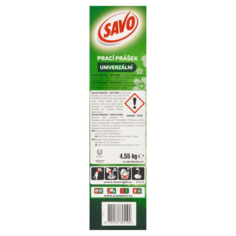 Obrázek 1 pro produkt Savo prací prášek Univerzál 65W
