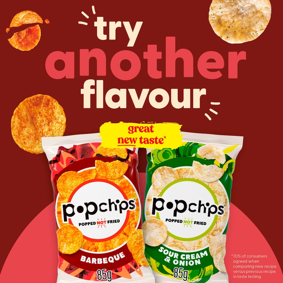 image 1 of Popchips Sour Cream & Onion Sharing Crisps 85g