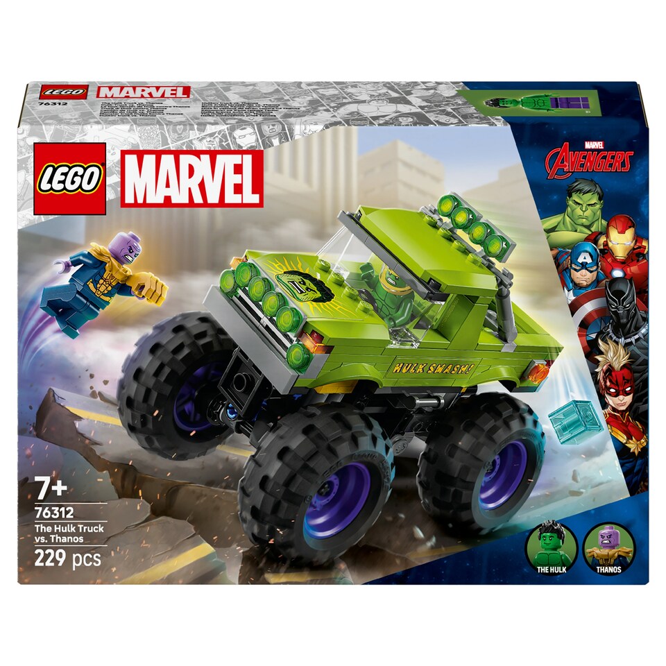 image 1 of LEGO Marvel 76312 The Hulk Truck vs. Thanos