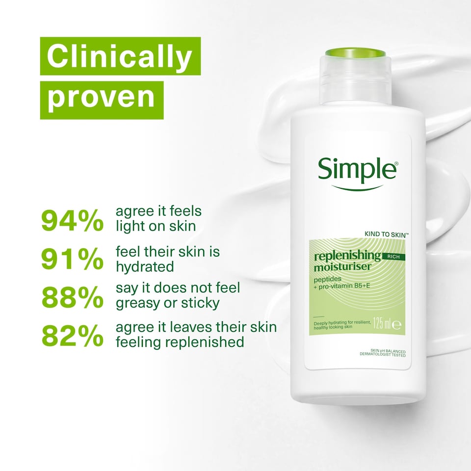 image 1 of Simple Kind To Skin Replenishing Rich Moisturiser 125Ml