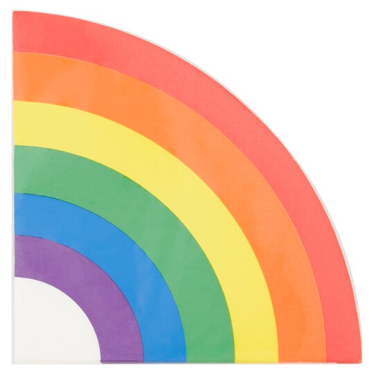 Die Cut Rainbow Napkin 20 Pack Tesco Groceries