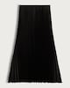 image 5 of F&F Satin Look Pleated Midi Skirt in Black