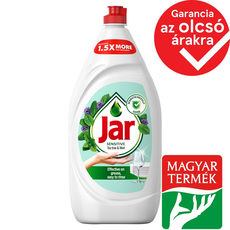 Jar Sensitive Tea Tree & Mint Folyékony Mosogatószer, Kézkímélő 1350 ML