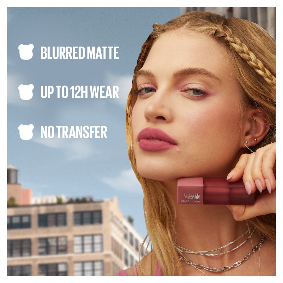 image 1 of Maybelline Super Stay Teddy Tint Lip Tint, 50 Wild at Heart, 5ml