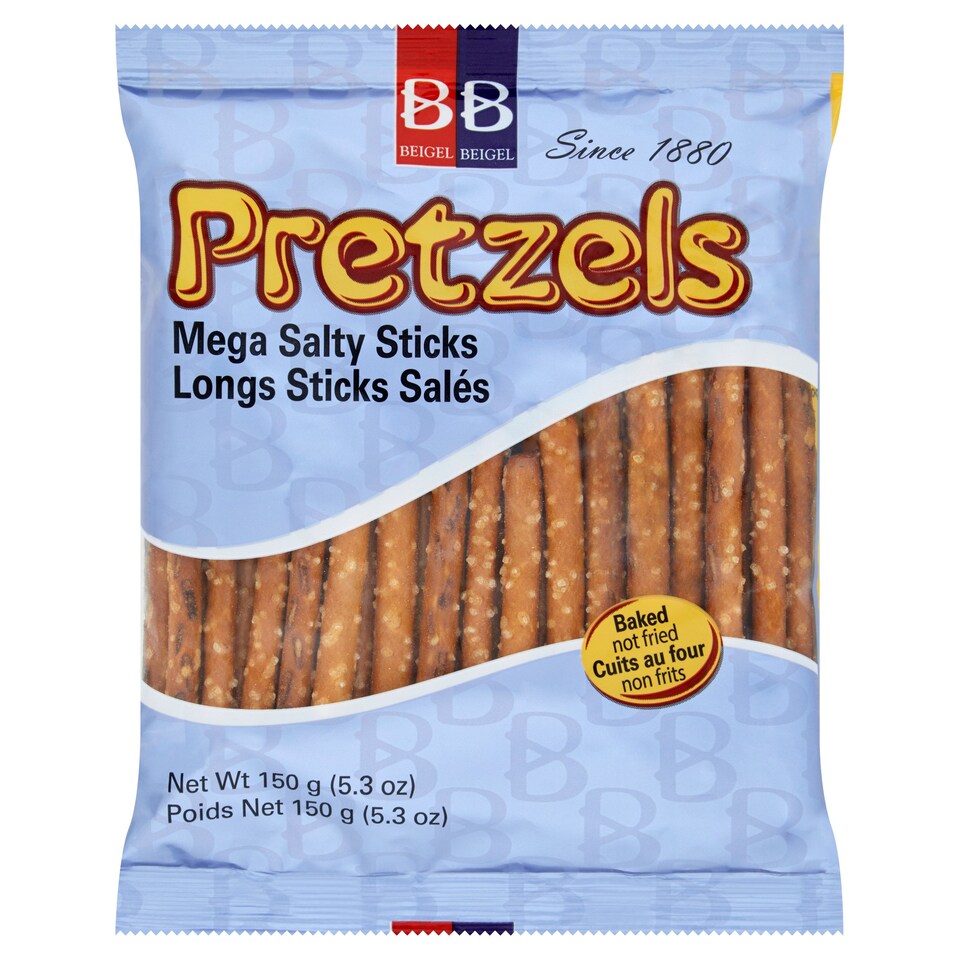 Beigel Beigel Mega Salty Stick Pretzels 150G Tesco Groceries