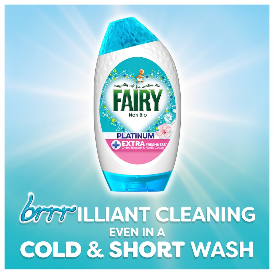 image 1 of Fairy Non Bio Platinum Washing Gel Cherry Blossom & Nordic Cotton 38 Washes 1254ml