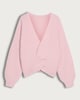 image 4 of F&F Knitted Twist Front Jumper with Wool in Pink