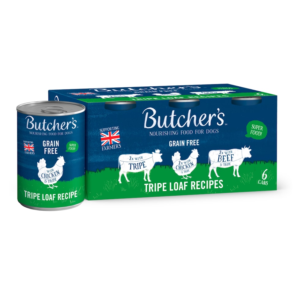 image 1 of Butcher's Tripe Loaf Dog Food Tins 6X400g