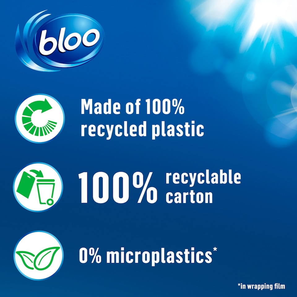 image 1 of Bloo 2in1 Cleaning Foam Fresh Scent Toilet Blocks 2 x 50g