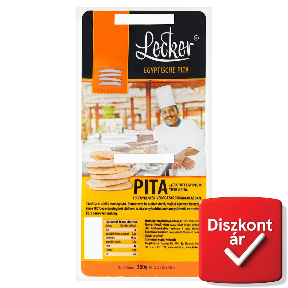 Lecker elősütött egyiptomi típusú pita