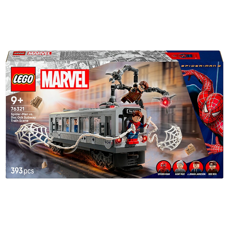 image 1 of LEGO Marvel 76321 Spider-Man vs. Doc Ock Subway Train Scene
