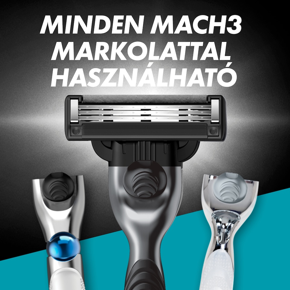 Gillette Mach3 Charcoal Férfi Borotvabetétek, 8 3 Pengés Borotvabetétek  1. kép