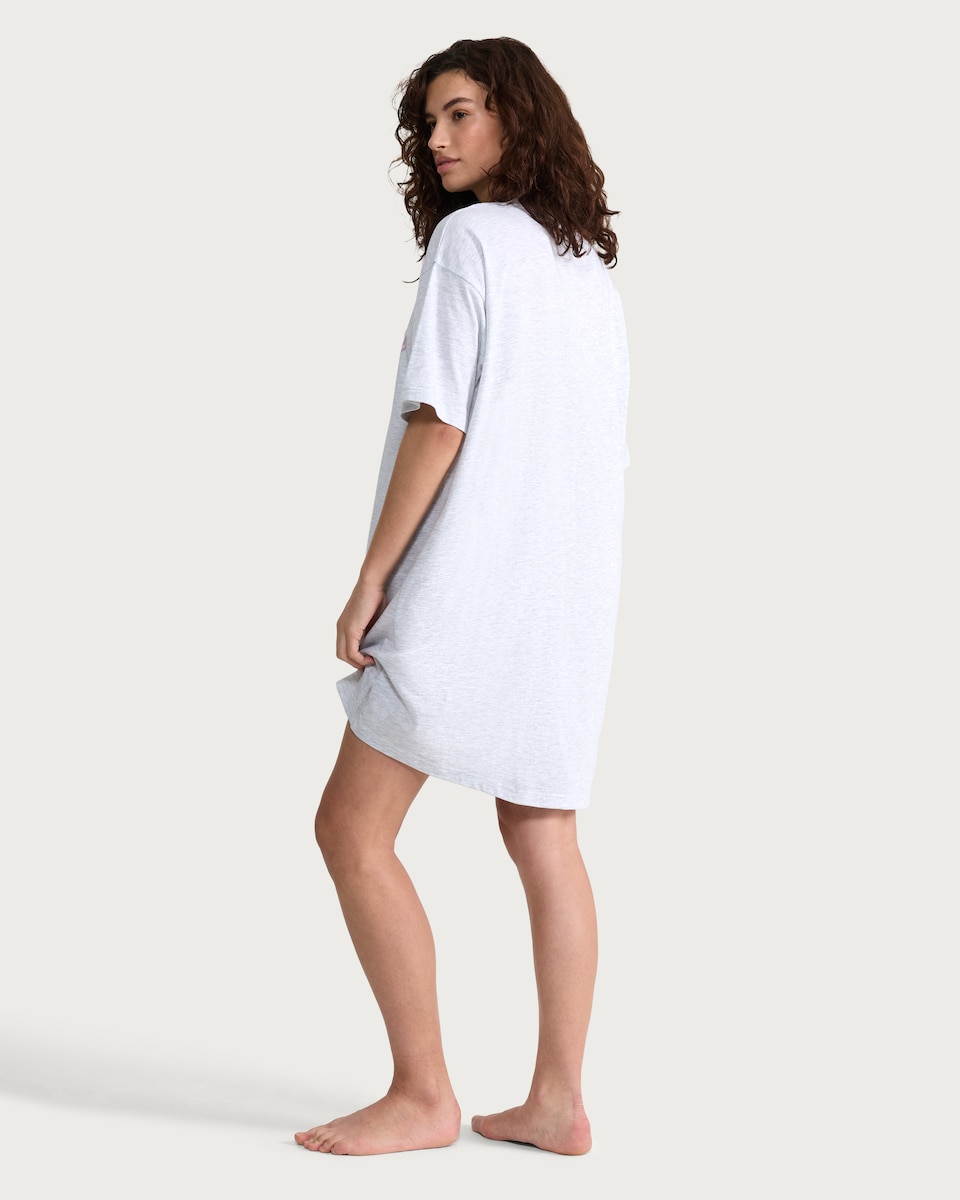 image 1 of Kuromi Print Cotton Rich Nightdress in Grey