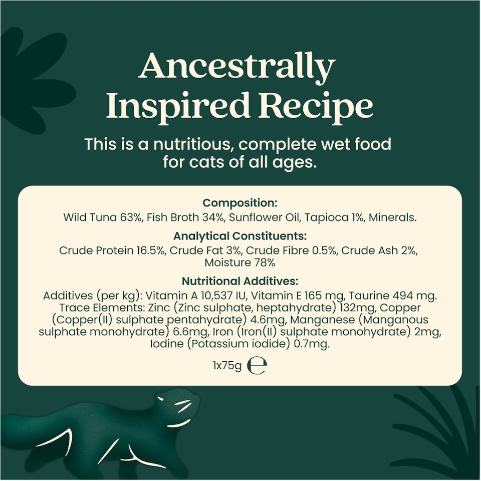 image 1 of Untamed Wild Tuna in Gravy Cat Food 75G