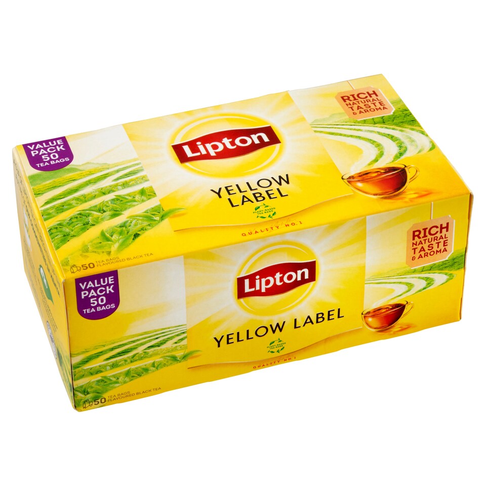 obrázok 1 z Lipton Yellow Label čierny aromatizovaný čaj 50 vrecúšok 100 g