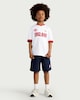 image 2 of F&F Boys England Football T-Shirt and Shorts Set in White